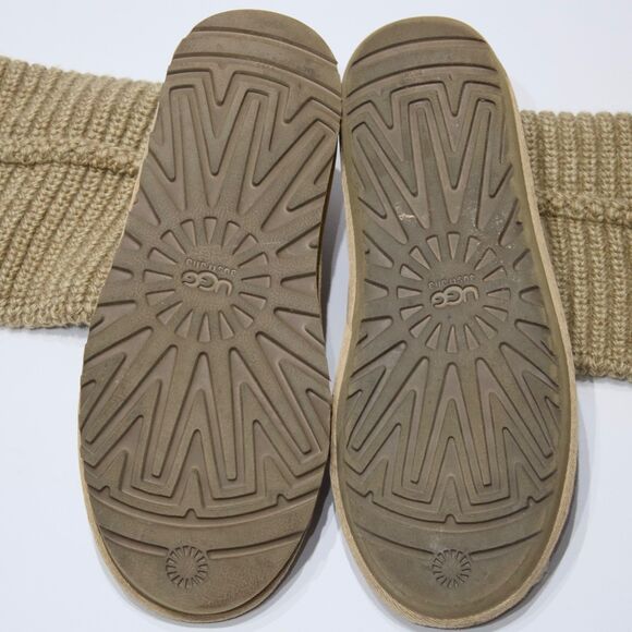 UGG Australia Cardy Beige Knit Button Up Sweater Winter Snow Boots Women Size 7 - Picture 9 of 15